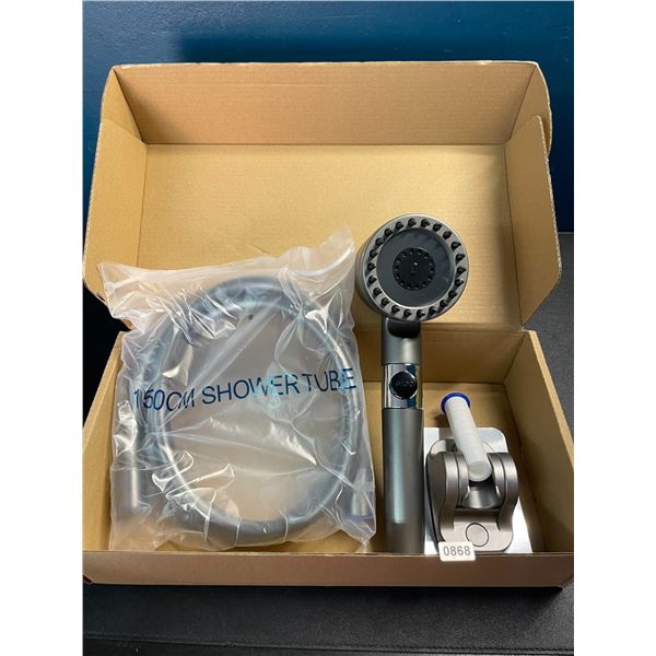 1 High-Pressure Shower Head with Handle - 3 Spray Modes - Brand New
