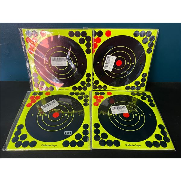 4 Multi-Packs of 8-Inch Adhesive Practice Shooting Targets - New