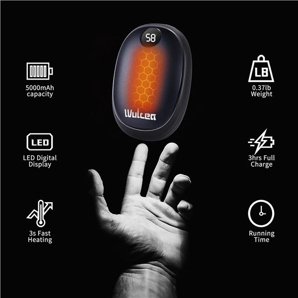 3 Wulcea Portable Hand Warmers/Power Banks for Charging Devices - 5000mAh - Brand New!