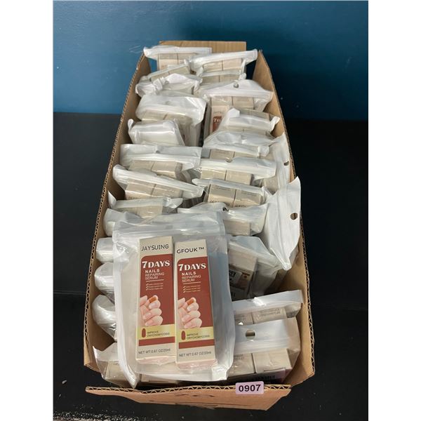 1 Box Full of Double-Pack Jaysuing Nail Repair Serums - Over 50 Combo Packs In Box - Brand New!