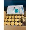 Image 1 : 1 Box of Glass Storage Jars with Bamboo Lids + Labels - 24 Bottles Included - Brand New