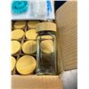 Image 2 : 1 Box of Glass Storage Jars with Bamboo Lids + Labels - 24 Bottles Included - Brand New