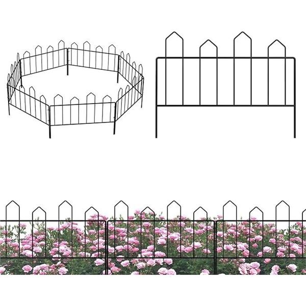 1 Box of Decorative Wire Garden Fencing - 18 Panels Included (26FT Assembled Length) - Brand New!