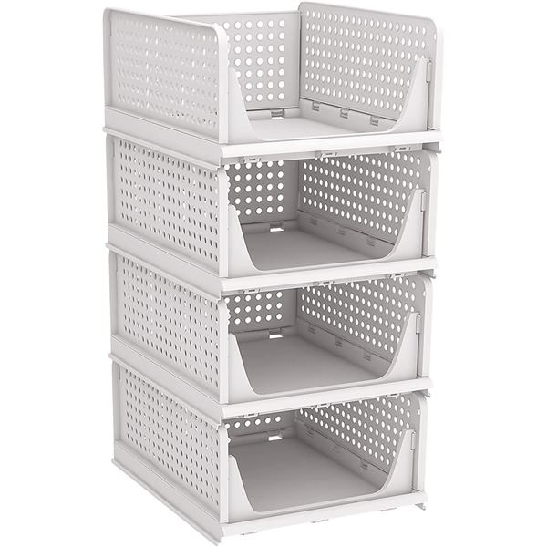 1 4-Pack Foldable Clothes Drawer Organizer - Brand New! (29inch total Assembled Height)