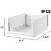 Image 2 : 1 4-Pack Foldable Clothes Drawer Organizer - Brand New! (29inch total Assembled Height)