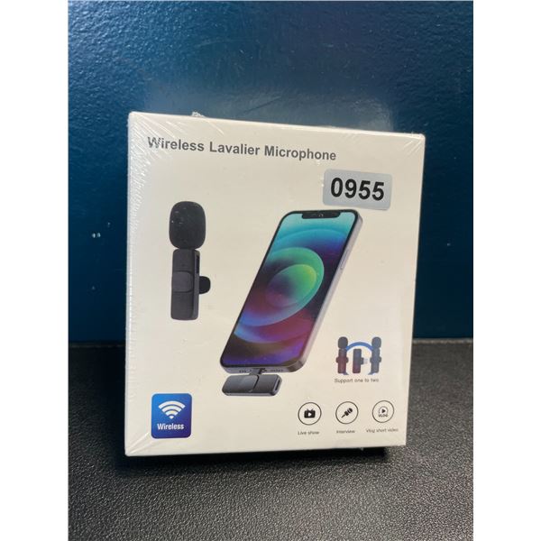 1 2-Pack Wireless Lavalier Microphone Set for iPhone/iPad - Mini/Clip-On Wireless Mic - Brand New