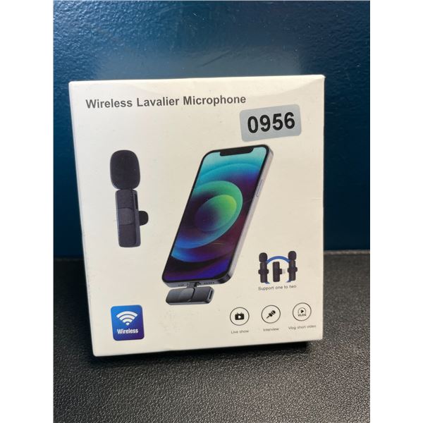 1 2-Pack Wireless Lavalier Microphone Set for iPhone/iPad - Mini/Clip-On Wireless Mic - Brand New