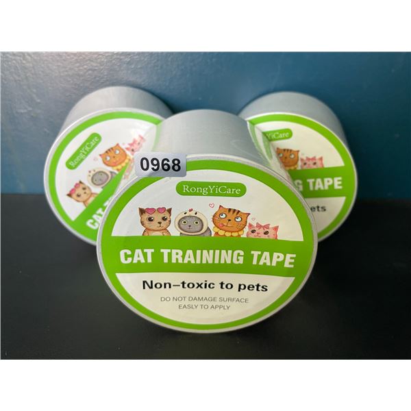 3 Rolls of Cat Scratch Deterrent Tape for Furniture/Carpets - 3" x 15 Yards Per Roll - Brand New!