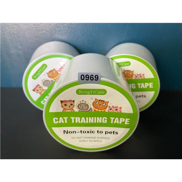3 Rolls of Cat Scratch Deterrent Tape for Furniture/Carpets - 3" x 15 Yards Per Roll - Brand New!