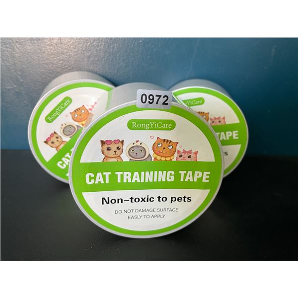 3 Rolls of Cat Scratch Deterrent Tape for Furniture/Carpets - 3" x 15 Yards Per Roll - Brand New!