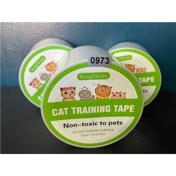3 Rolls of Cat Scratch Deterrent Tape for Furniture/Carpets - 3" x 15 Yards Per Roll - Brand New!