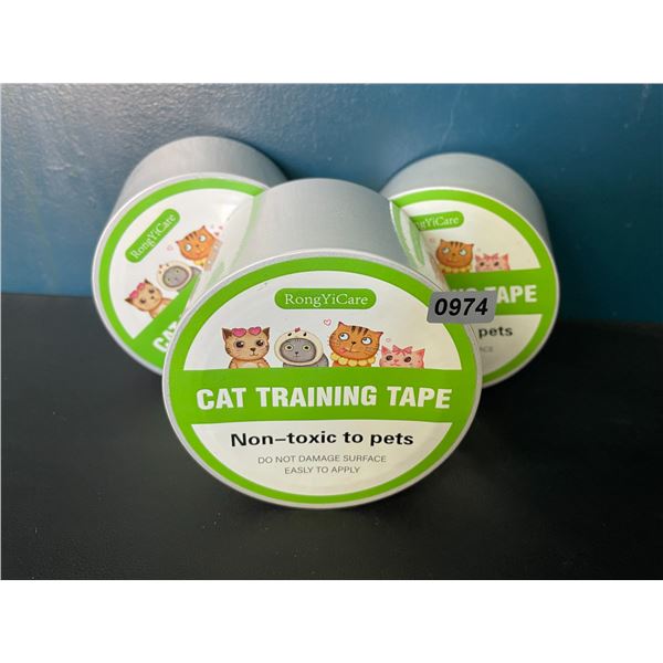 3 Rolls of Cat Scratch Deterrent Tape for Furniture/Carpets - 3" x 15 Yards Per Roll - Brand New!