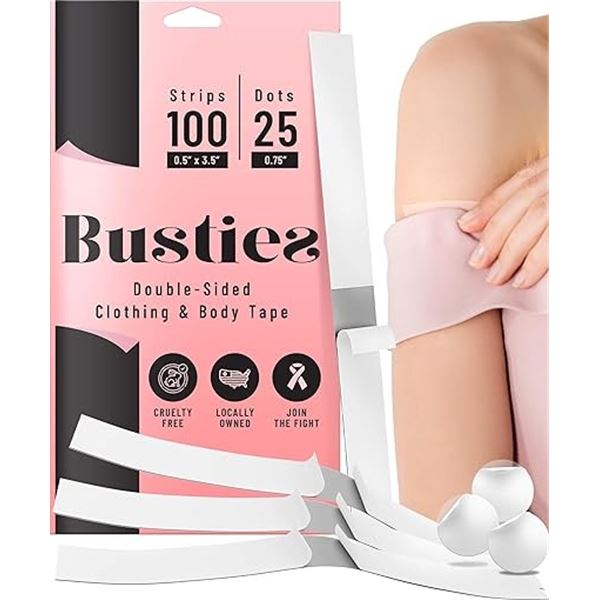 6 Packs of Busties Transparent Double-Sided Clothing & Body Tape - Brand New