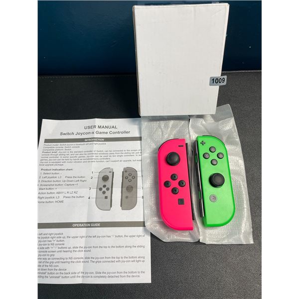 1 Set of Joycons for Nintendo Switch - Pink/Green - Brand New!