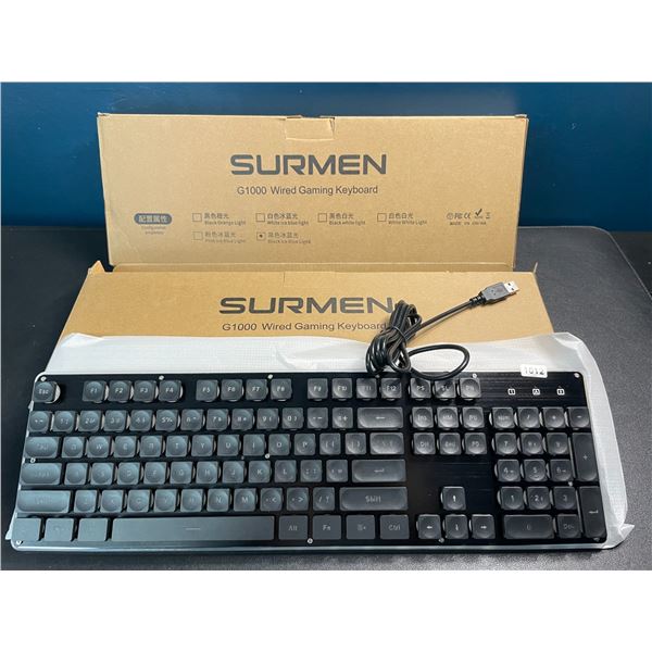 2 Surmen G1000 Wired/Light-Up Gaming Keyboards - Brand New