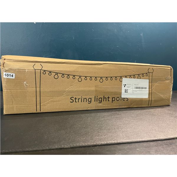 Box of Beizelte 4FT Poles for String Lights (For Hanging String Lights Outdoors) - 2PCS in Box