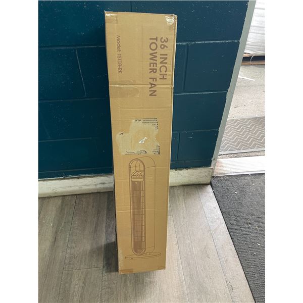 1 Large Oscillating Standing Tower Fan - 36 inch Tall - Open Box