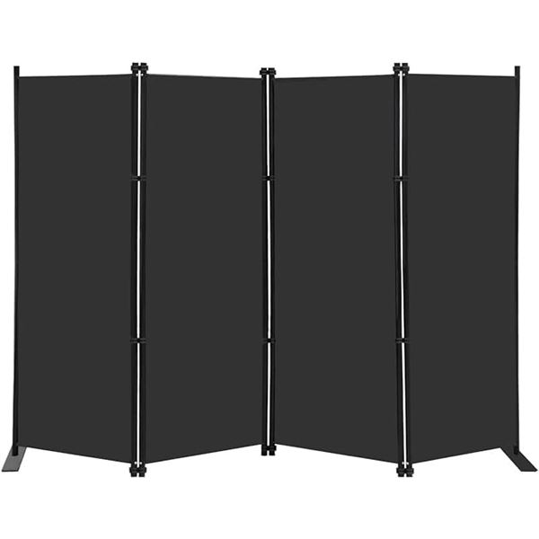 1 Indoor 4-Panel Room Divider - Folding Privacy Screen - 6Ft Tall x 6.7FT Wide - New