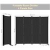Image 6 : 1 Indoor 4-Panel Room Divider - Folding Privacy Screen - 6Ft Tall x 6.7FT Wide - New