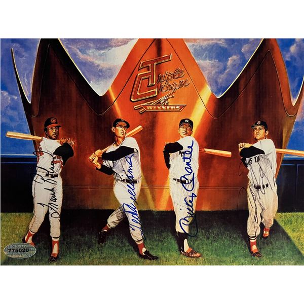 Frank Robinson, Ted Williams, Mickey Mantle and Carl Yastrzemski signed photo