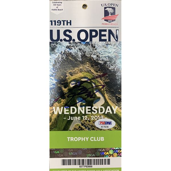 Tony Finau signed U.S. Open ticket. PSA