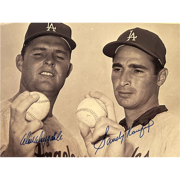Sandy Koufax and Don Drysdale signed photo