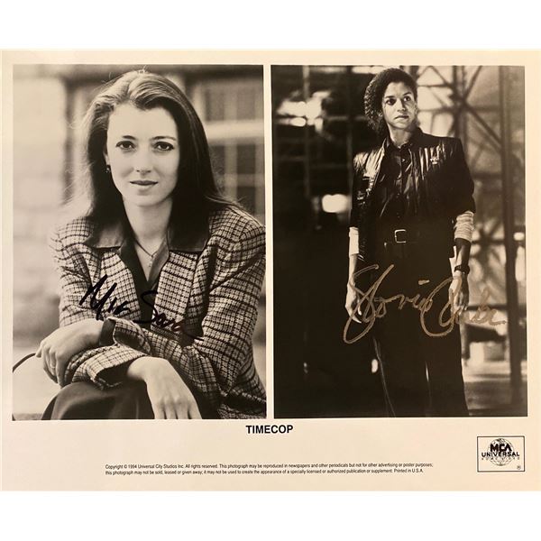 Timecop Mia Sara and Gloria Reuben signed movie photo