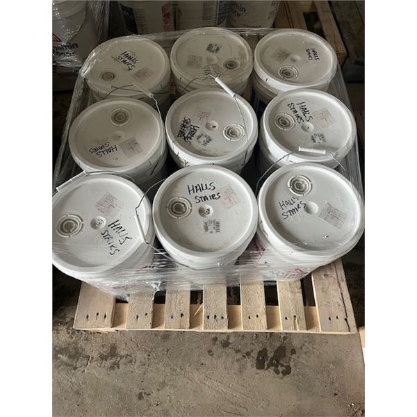 9 pails of paint