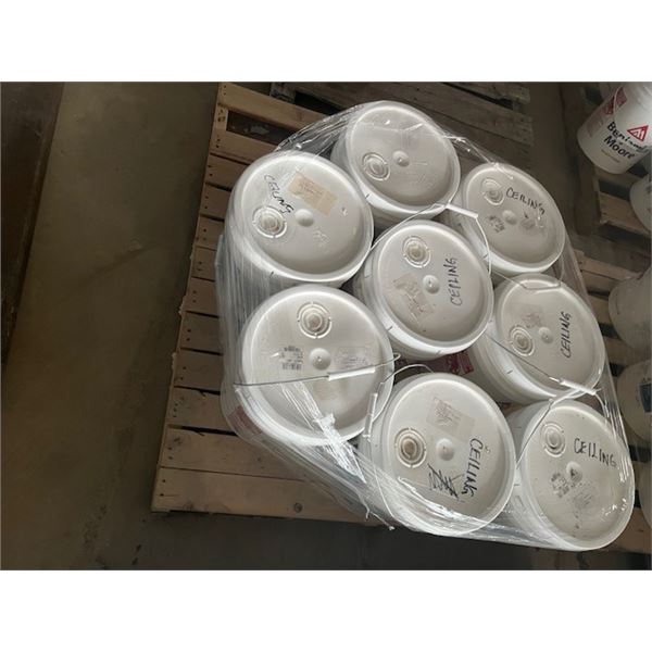 8 pails of paint