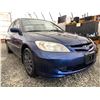 Image 8 : A12G -- 2004 HONDA CIVIC, BLUE, 217565 KMS, FRONT WHEEL DRIVE,