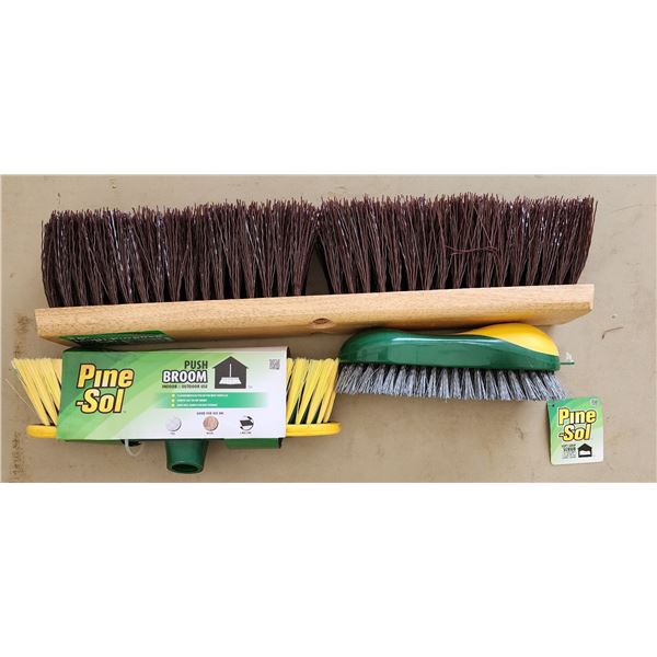 437 -- SHOP BROOM, PINE SOL BROOM HEAD, AND PINE SOL SOFT SCRUBBING BRUSH