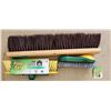 Image 1 : 437 -- SHOP BROOM, PINE SOL BROOM HEAD, AND PINE SOL SOFT SCRUBBING BRUSH