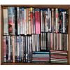 Image 2 : 445 -- BLUERAY DISC PLAYER WITH BOX OF DVDS, BLUERAYS, AND CD'S