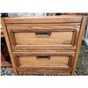 Image 1 : 470 -- FRENCH OAK DRESSER AND NIGHTSTAND WITH BRASS HARDWARE