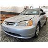 Image 2 : A12ZA -- 2002 HONDA CIVIC DX, GREY, 222428 KMS, FRONT WHEEL DRIVE
