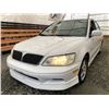 Image 2 : A12ZC -- 2003 MITSUBISHI LANCER 0Z RALLY EDITION, WHITE, 285912 KMS, FRONT WHEEL DRIVE