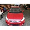 Image 7 : 0R -- 2013 HYUNDAI ACCENT, RED, 53345 KMS, FRONT WHEEL DRIVE "NO RESERVE"
