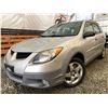 Image 1 : 0Q -- 2003 PONTIAC VIBE, SILVER, 181769 KMS, FRONT WHEEL DRIVE "NO RESERVE"