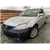 Image 1 : A12T -- 2005 HONDA CIVIC COUPE, SILVER, 240808 KMS