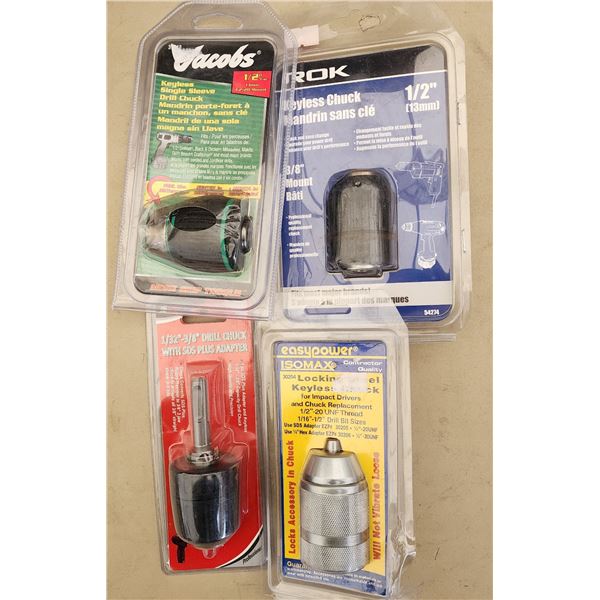 483 -- ASSORTED KEYLESS CHUCKS FOR IMPACT DRILLS