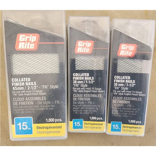 492 -- COLLATED FINISHING NAILS 65MM, AND 38MM