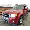 Image 3 : B5 --2012 FORD ESCAPE LIMITED, RED, 157989 KMS, ALL WHEEL DRIVE TRUE MILEAGE UNKNOWN, CARFAX DESCREP