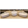 Image 1 : 538 -- 3 CASSOROLE DISHES WITH LIDS