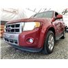 Image 2 : A1 -- 2012 FORD ESCAPE LIMITED, RED, 157989 KMS, AWD TMU *NO RESERVE*