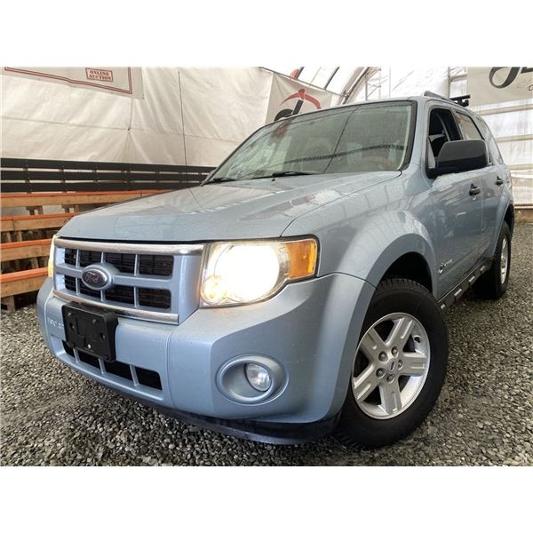 A12B -- 2009 FORD ESCAPE HYBRID, LIGHT BLUE, 263146 KMS, FRONT WHEEL DRIVE,  NO DESIGNATIONS, 8 ACCI