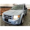 Image 3 : A12B -- 2009 FORD ESCAPE HYBRID, LIGHT BLUE, 263146 KMS, FRONT WHEEL DRIVE,  NO DESIGNATIONS, 8 ACCI