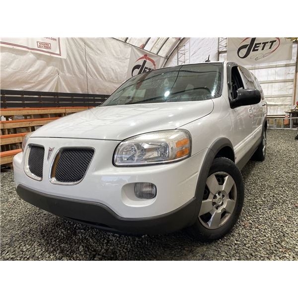 A12D -- 2008 PONTIAC MONTANA SV6, WHITE, 169143 KMS, FRONT WHEEL DRIVE
