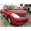 Image 8 : A12W -- 2009 NISSAN VERSA, RED, 236128 KMS, !!!*** NO RESERVE ***!!!