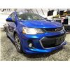 Image 8 : C6 -- 2018 CHEVY SONIC, BLUE, 178249 KMS, FRONT WHEEL DRIVE,  NO DESIGNATIONS, 2 ACCIDENTS, 0 GLASS