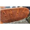 Image 2 : 704 -- 5 VINTAGE CARVED FARMHOUSE CHAIRS WITH OAK TABLE AND CARVED CENTERPIECE